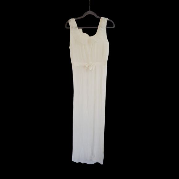Vintage 50s Mary Barron Ivory Lingerie Nylon Nightgown, Size Medium - Picture 1 of 12